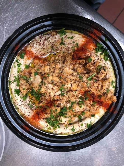Order Hummus with Chicken food online from Sababa Mediterranean Cuisine store, Richardson on bringmethat.com