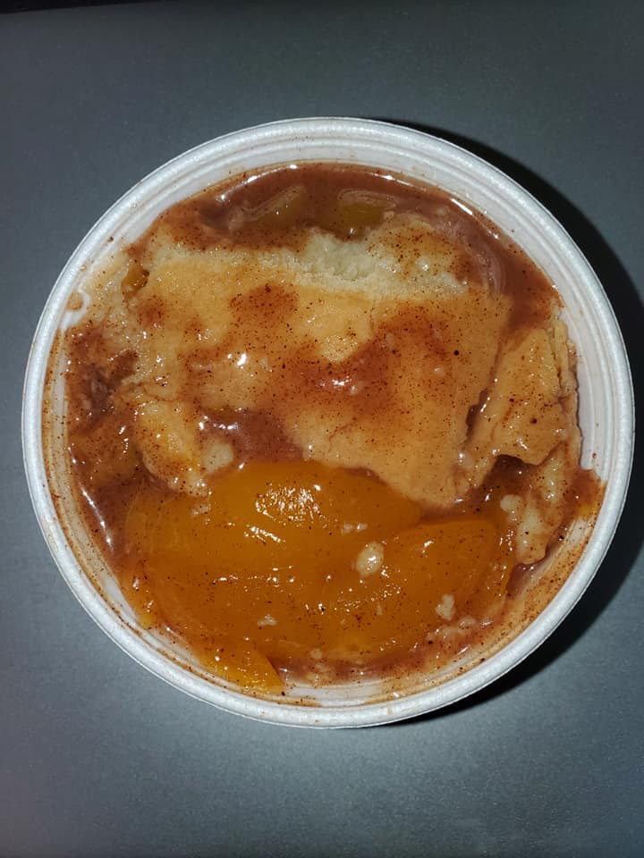 Order Peach Cobbler food online from Mississippi Boy Southern Kitchen store, Merrillville on bringmethat.com