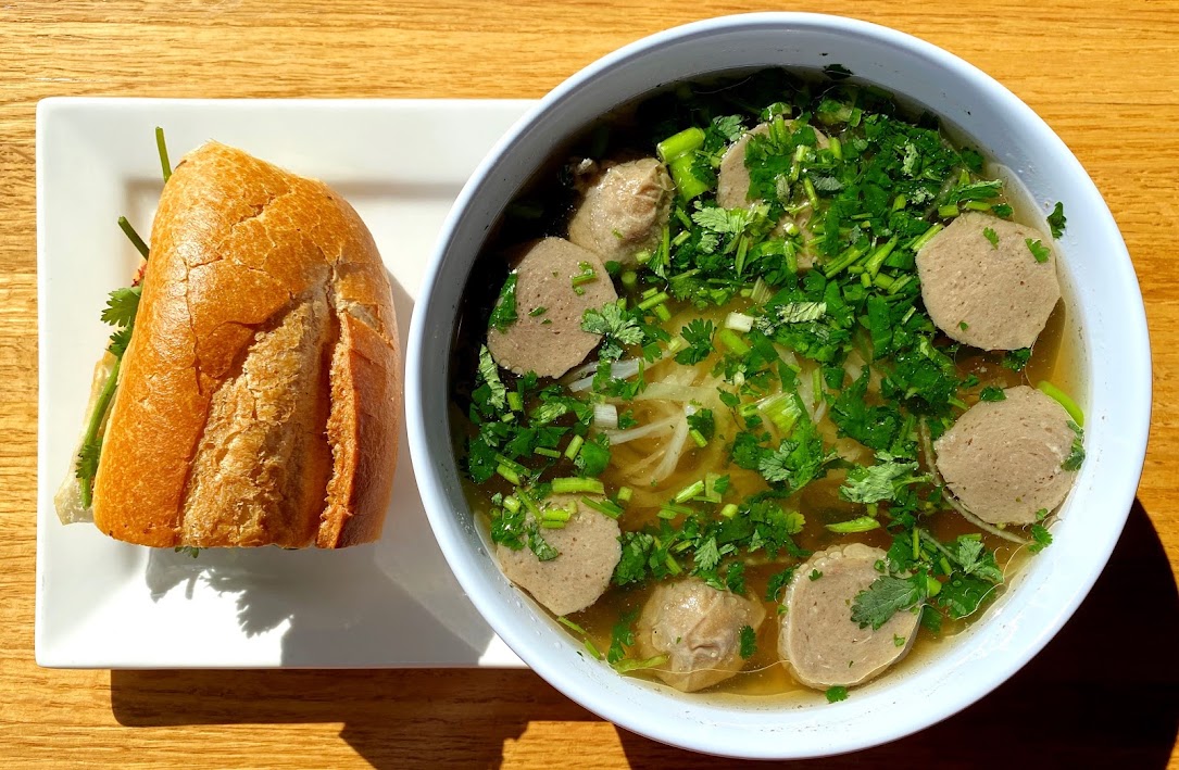 Order Small Soup with Banh Mi Combo food online from Lotus Restaurant store, Maple Grove on bringmethat.com