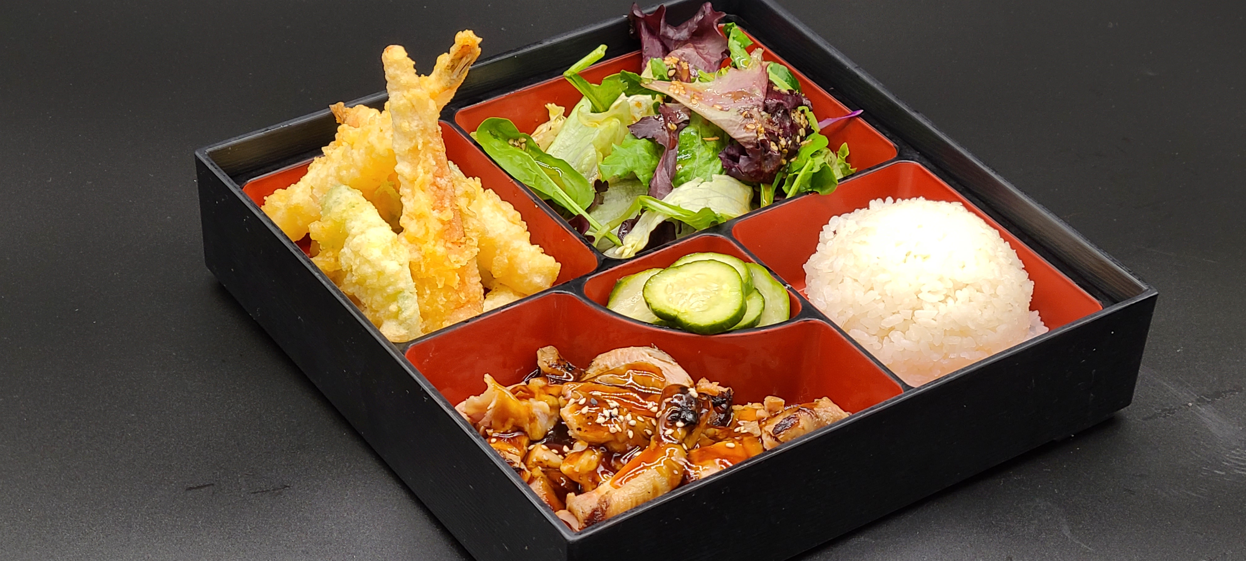 Order Bento Box Combo(2item) food online from Hello Sushi store, Fullerton on bringmethat.com