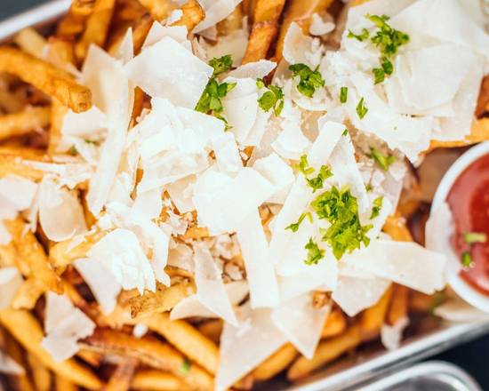 Order Rosemary Parmesan Fries food online from Haute Dog & Fries store, Alexandria on bringmethat.com