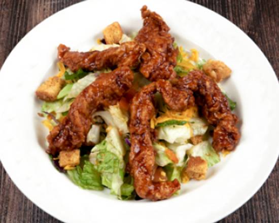 Order BBQ Fried Chicken Salad food online from Lickity Chicken store, San Marcos on bringmethat.com