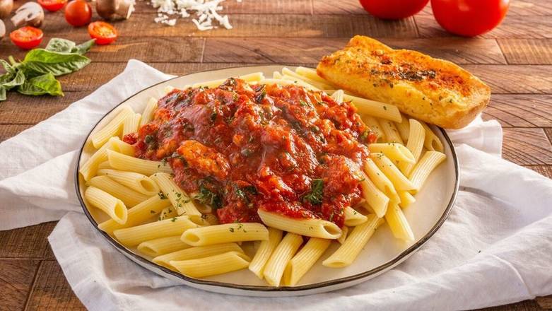 Order Penne Arrabiatta with Grilled Chicken food online from Ameci Pizza & Pasta store, Los Alamitos on bringmethat.com