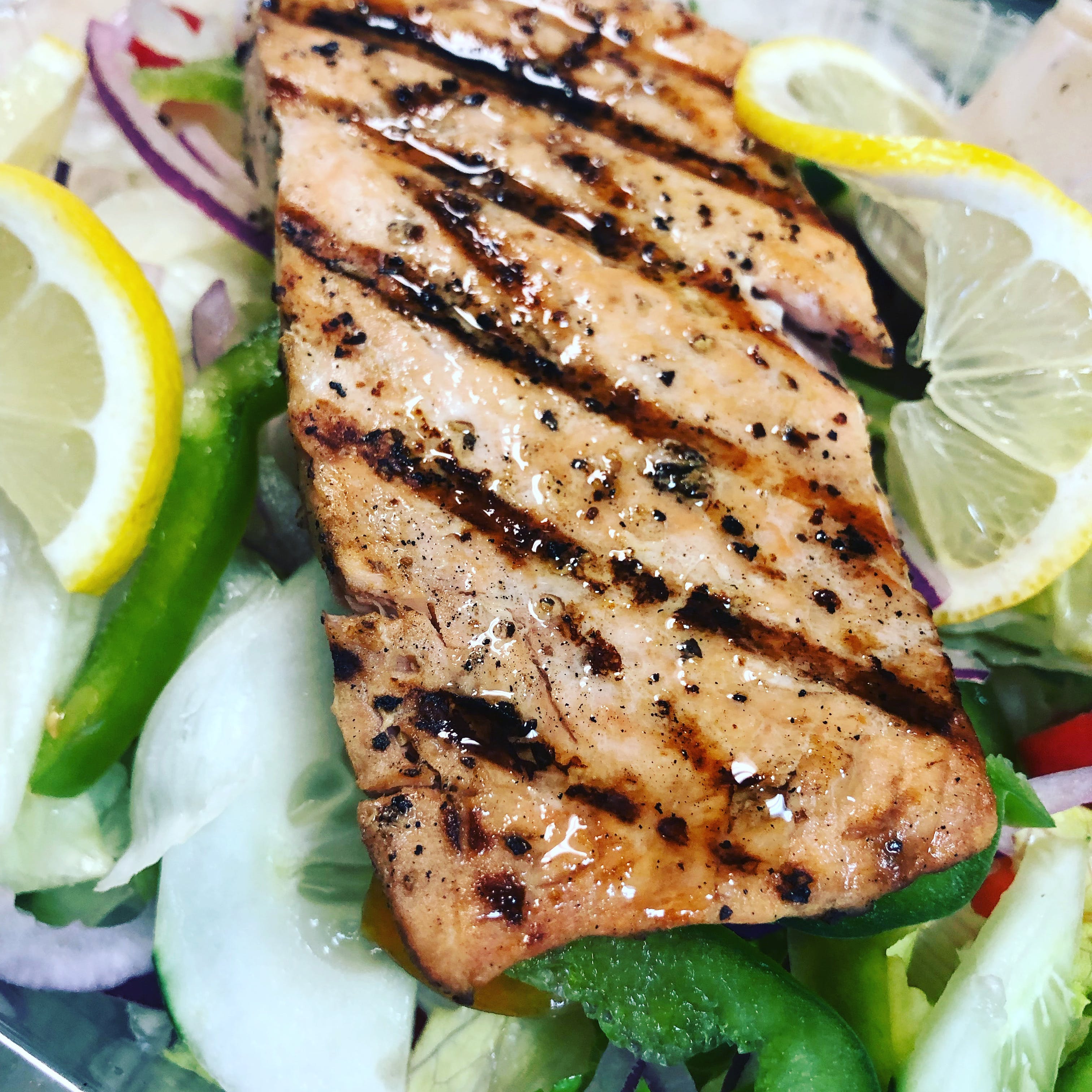 Order Salmon Salad - Salad food online from Fontana Pizza & Grill store, Exton on bringmethat.com