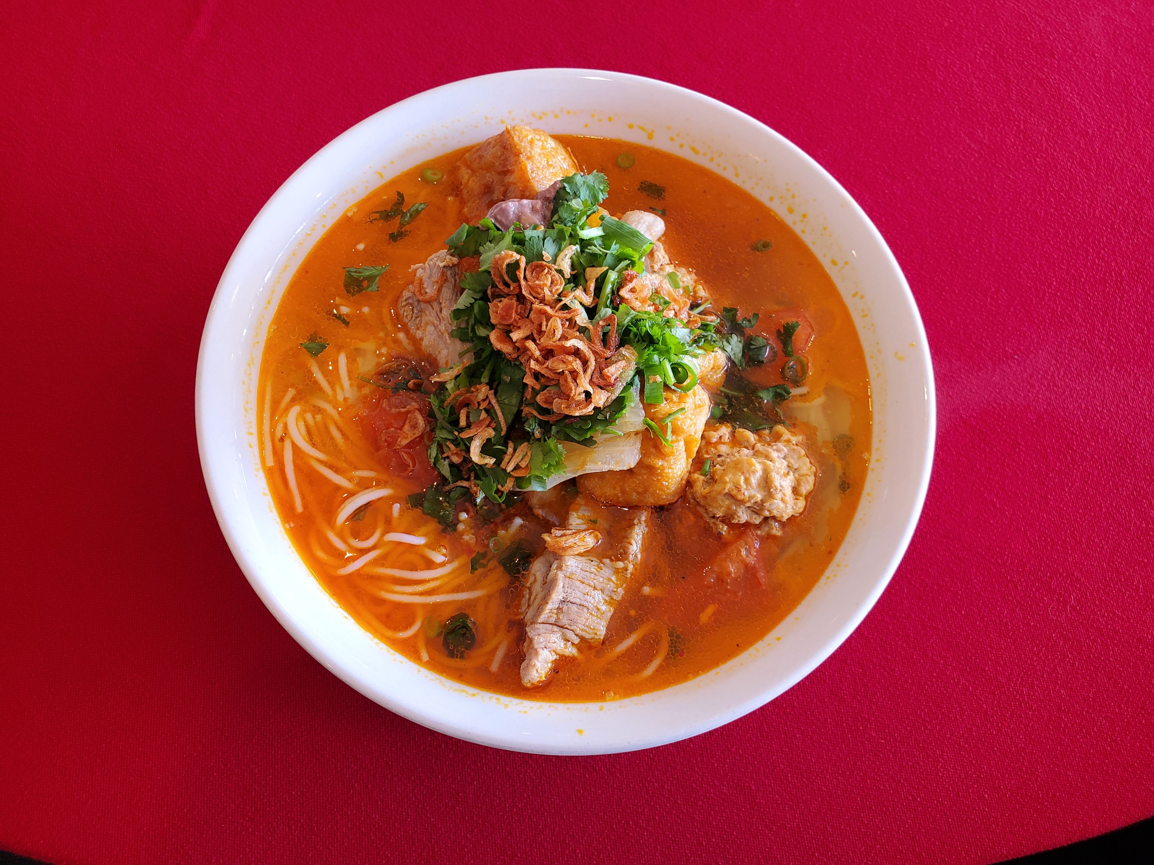 Order 42. Vietnamese Shrimp Paste Noodle Soup food online from Thien Hoang Restaurant store, Portland on bringmethat.com