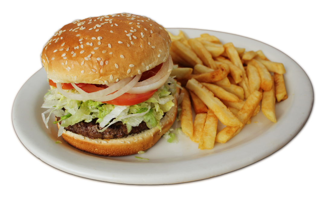Order .Burger & Fries. food online from La Fogata Mexican Restaurant store, Los Angeles on bringmethat.com