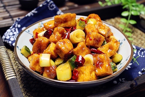 Order 94. Kung Pao Tofu food online from Rising Sun Chinese Food store, Foothill Ranch on bringmethat.com