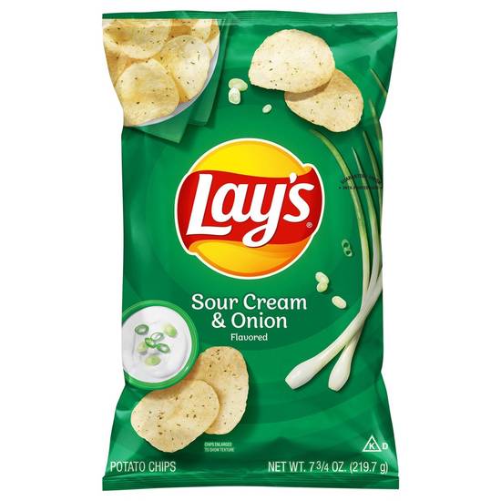 Order Lay's · Sour Cream & Onion Flavored Potato Chips (7.75 oz) food online from Mesa Liquor store, Mesa on bringmethat.com