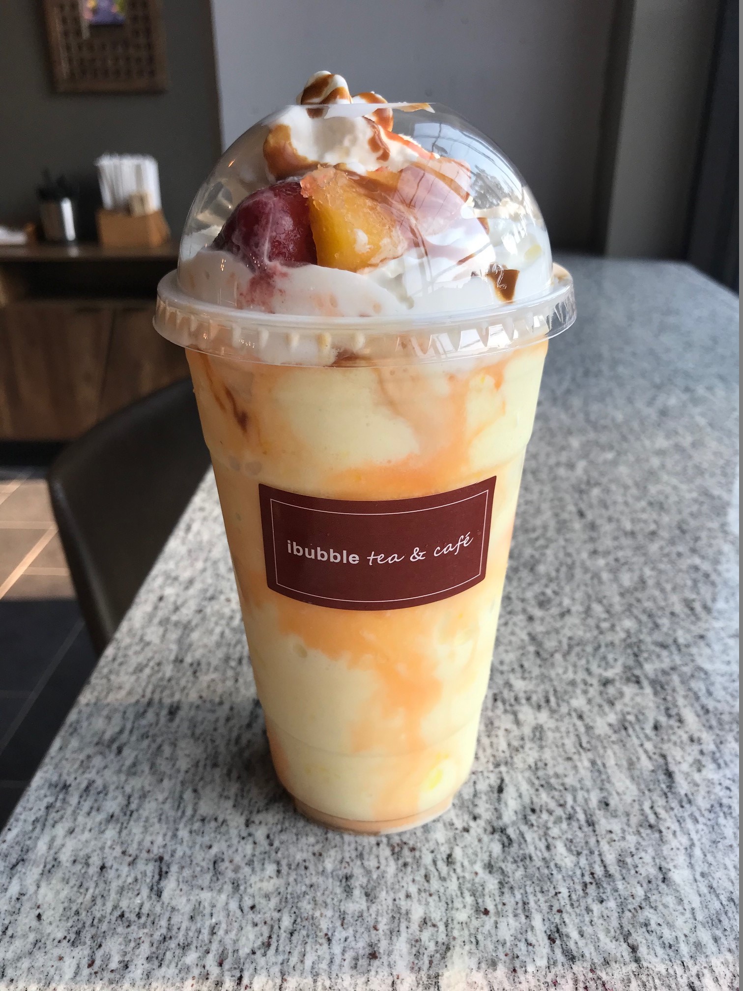 Order C2A: Passion Fruit Smoothie food online from I Bubble Tea & Cafe store, Cranford on bringmethat.com