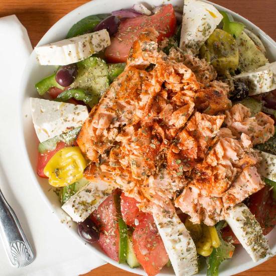 Order Salmon Tomato Salad food online from Auburn Cafe store, Ecorse on bringmethat.com