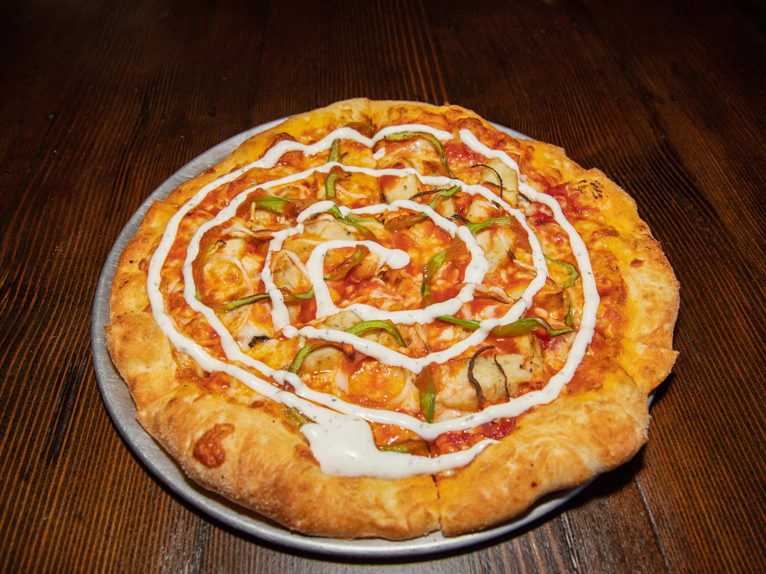 Order Buffalo Chicken Pizza food online from Lucifers Pizza store, Los Angeles on bringmethat.com