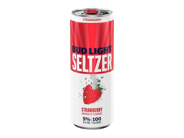 Order Bud Light Seltzer Strawberry - 25oz Can food online from Royals Liquor store, St. Peters on bringmethat.com
