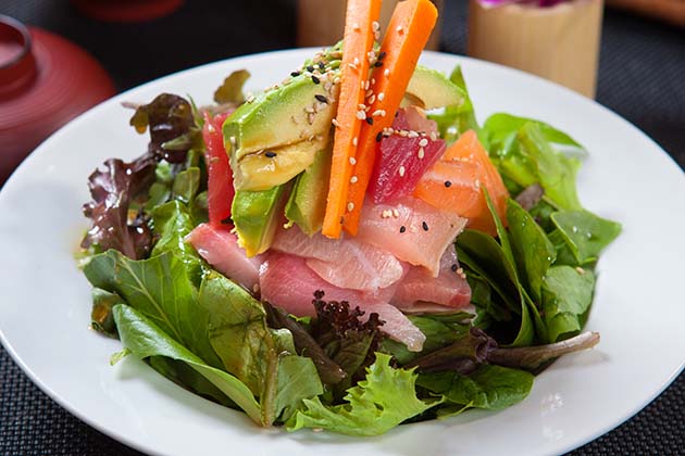 Order 7. Sashimi Salad food online from Crazy Rock'n Sushi store, Irvine on bringmethat.com