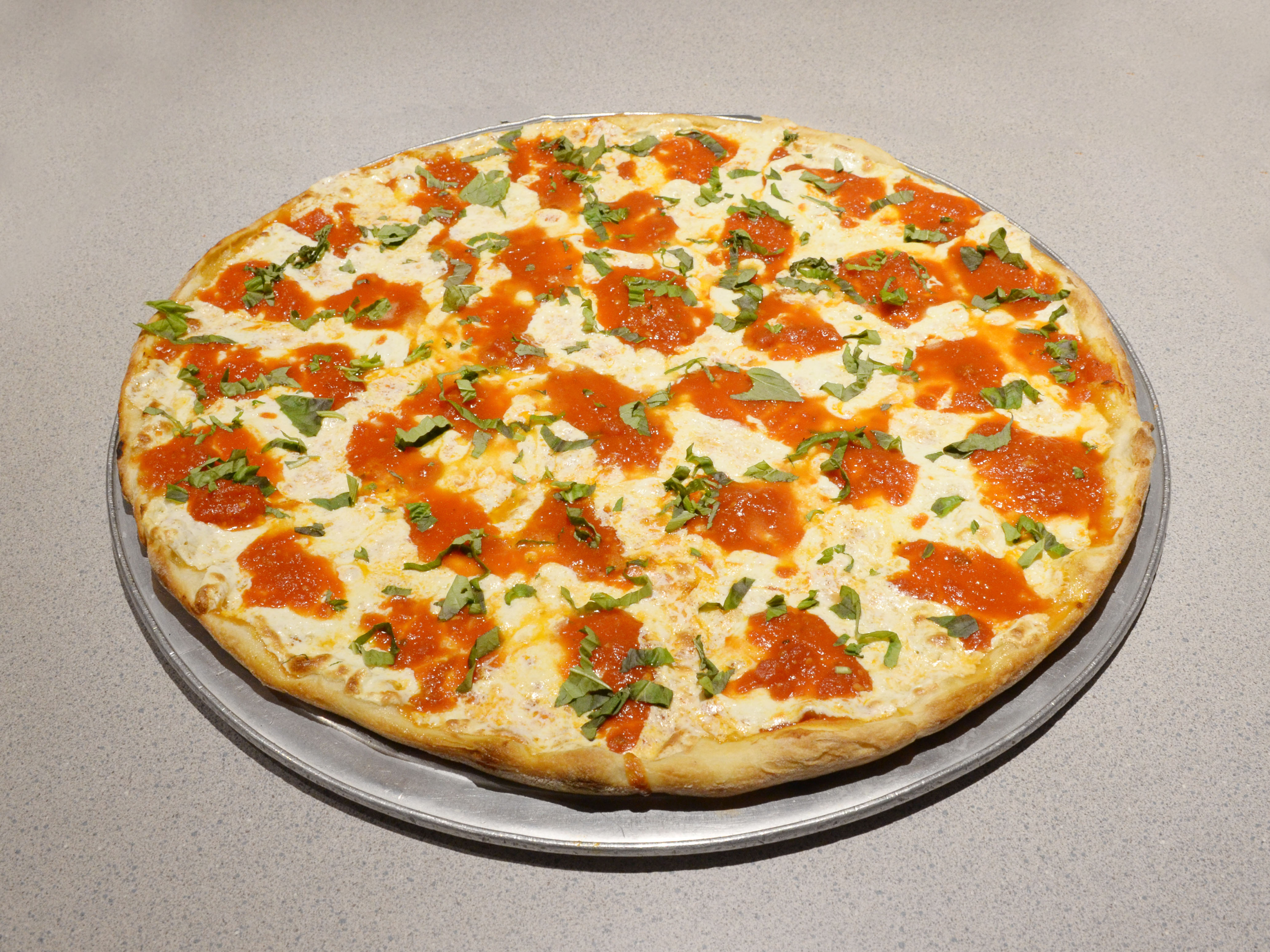 Order Margherita Pizza food online from Our Little Italy Pizza & Pasta store, West Islip on bringmethat.com