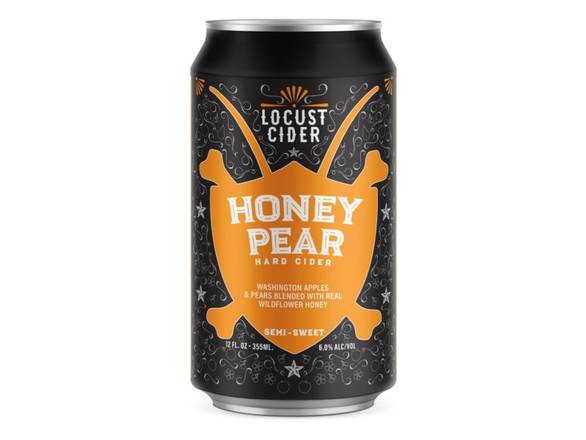 Order Locust Honey Pear Hard Cider - 6x 12oz Cans food online from Bear Creek Spirits & Wine store, Colleyville on bringmethat.com