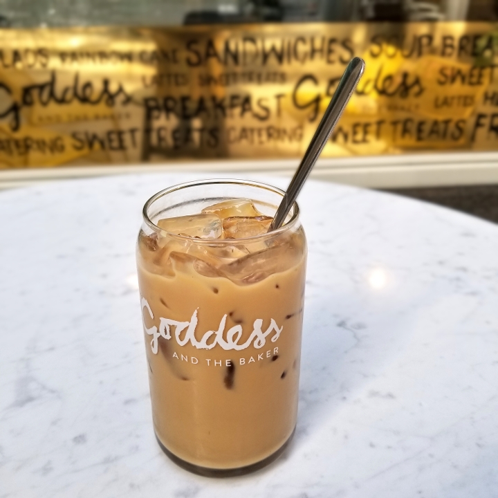 Order Iced Honey Wildflower Latte food online from Goddess And The Baker store, Chicago on bringmethat.com