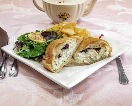 Order Homemade Chicken Salad Sandwich on Croissant food online from Chocolate Angel Cafe & Tea Room store, Plano on bringmethat.com