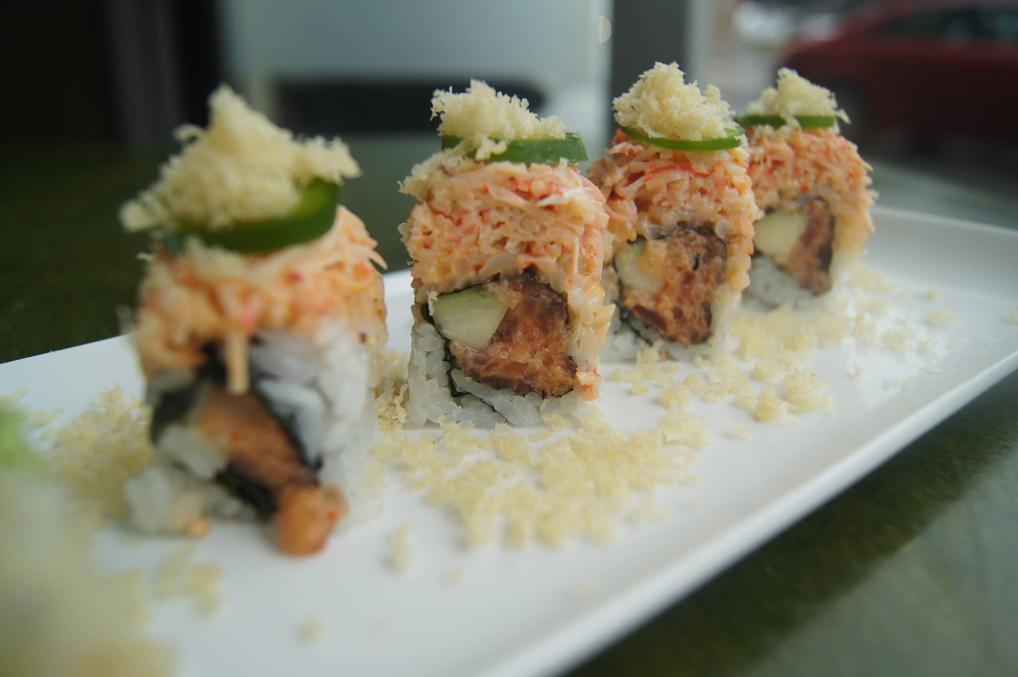 Order Red, White and Boom Roll food online from Kooma Sushi store, Columbus on bringmethat.com
