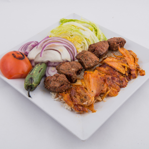 Order Mix Beef Shish Kebab and Chicken Gyro food online from Mangal Kabob  store, Sunnyside on bringmethat.com