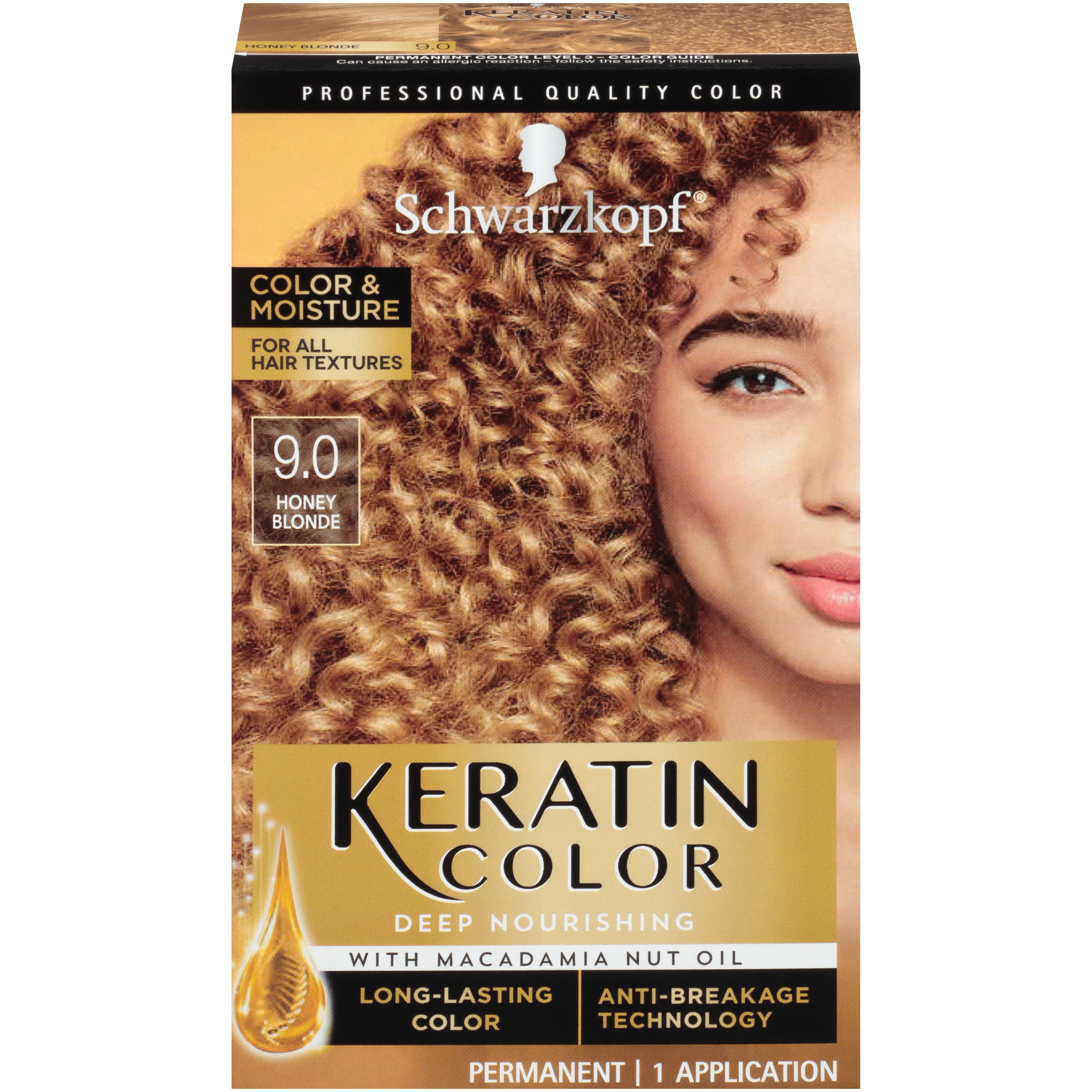 Order Schwarzkopf Keratin Color, Color & Moisture Permanent Hair Color Cream, 9.00 Honey Blonde food online from Rite Aid store, CORNING on bringmethat.com