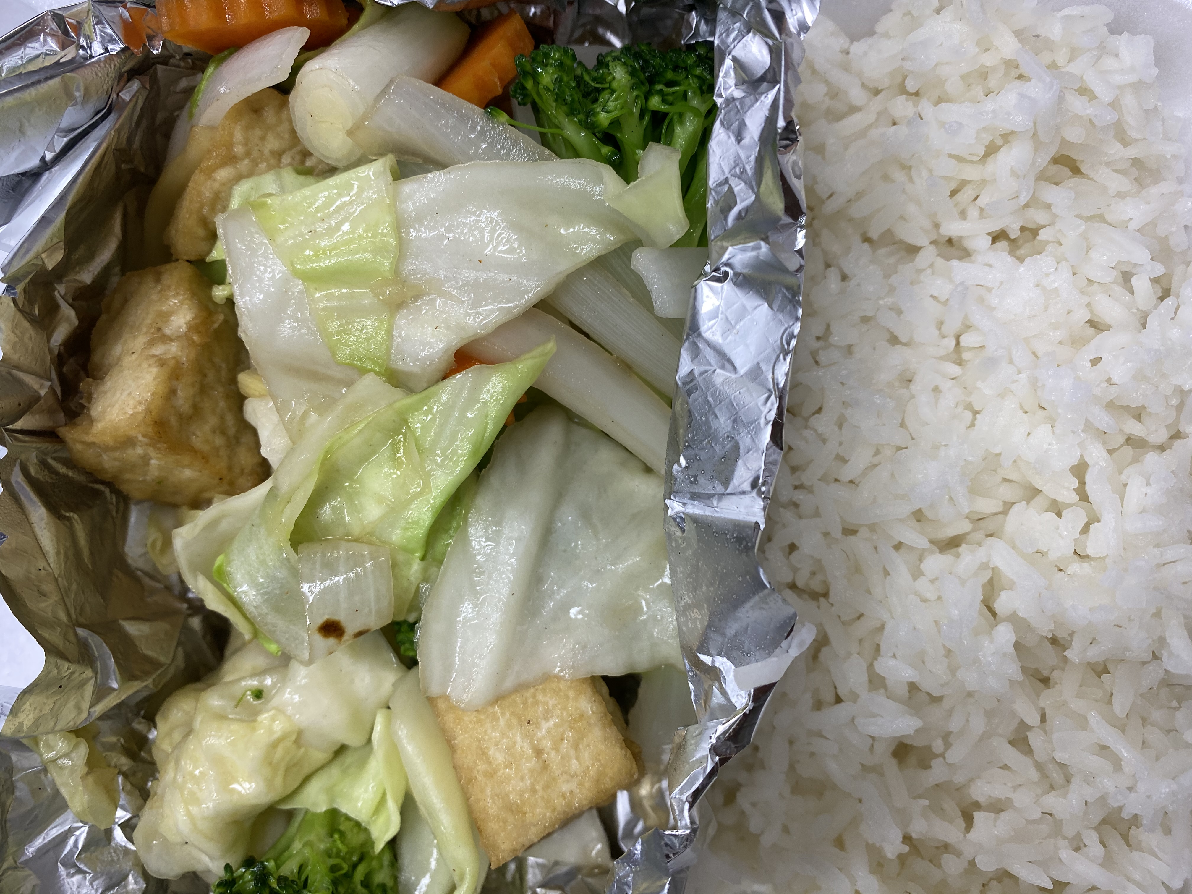 Order Mixed Vegetables Tofu over Rice  food online from Cajun Seafood House store, Los Angeles on bringmethat.com