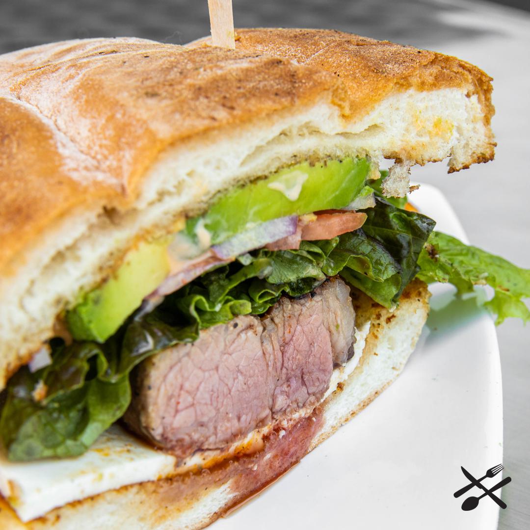 Order Grilled Steak Torta food online from Spanglish Kitchen store, Alhambra on bringmethat.com