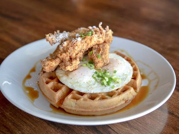 Order CHICKEN AND WAFFLES food online from Black Walnut Cafe store, Conroe on bringmethat.com