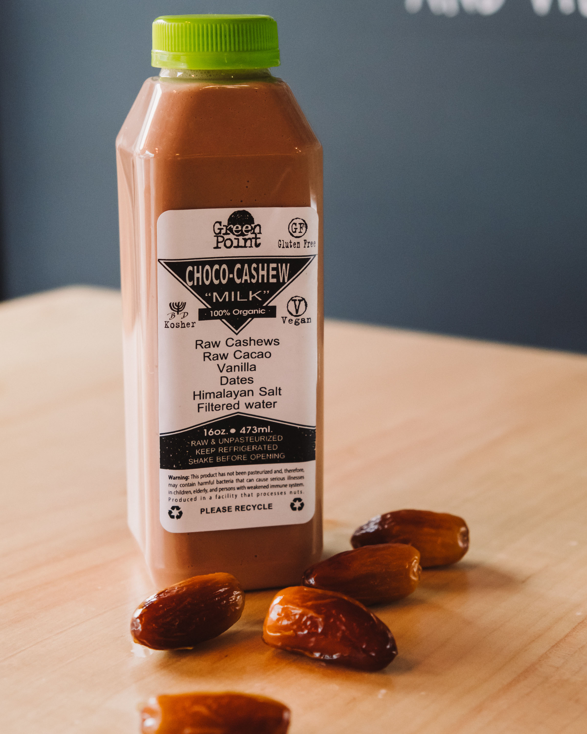 Order Choco-Cashew Milk food online from Green Point Juicery store, Morristown on bringmethat.com