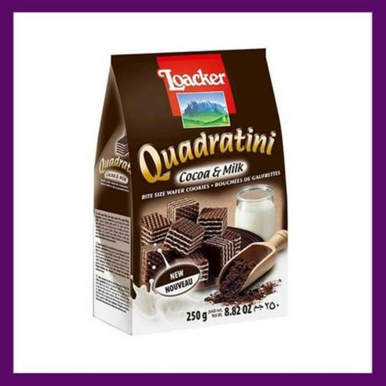 Order Loacker Quadratini Wafers - Cocoa & Milk food online from IV Deli Mart store, Goleta on bringmethat.com
