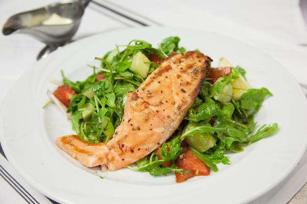 Order Grilled Salmon Salad food online from Smitty Grill store, Pasadena on bringmethat.com