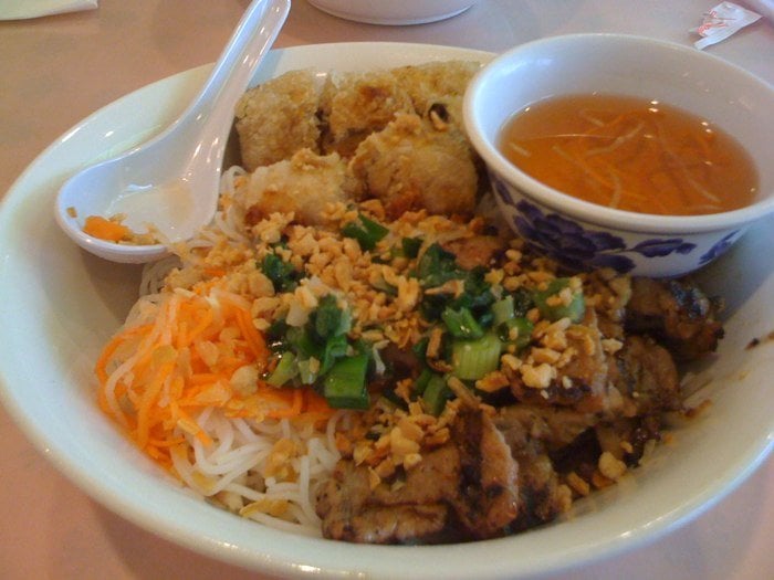 Order 28. Bun Cha Gio Tom Nuong food online from Yummy Yummy Vietnamese Cuisine store, San Francisco on bringmethat.com