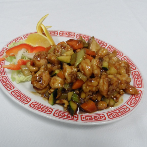 Order 80. Shrimp with Cashew Nuts food online from Oriental Express store, Old Forge on bringmethat.com