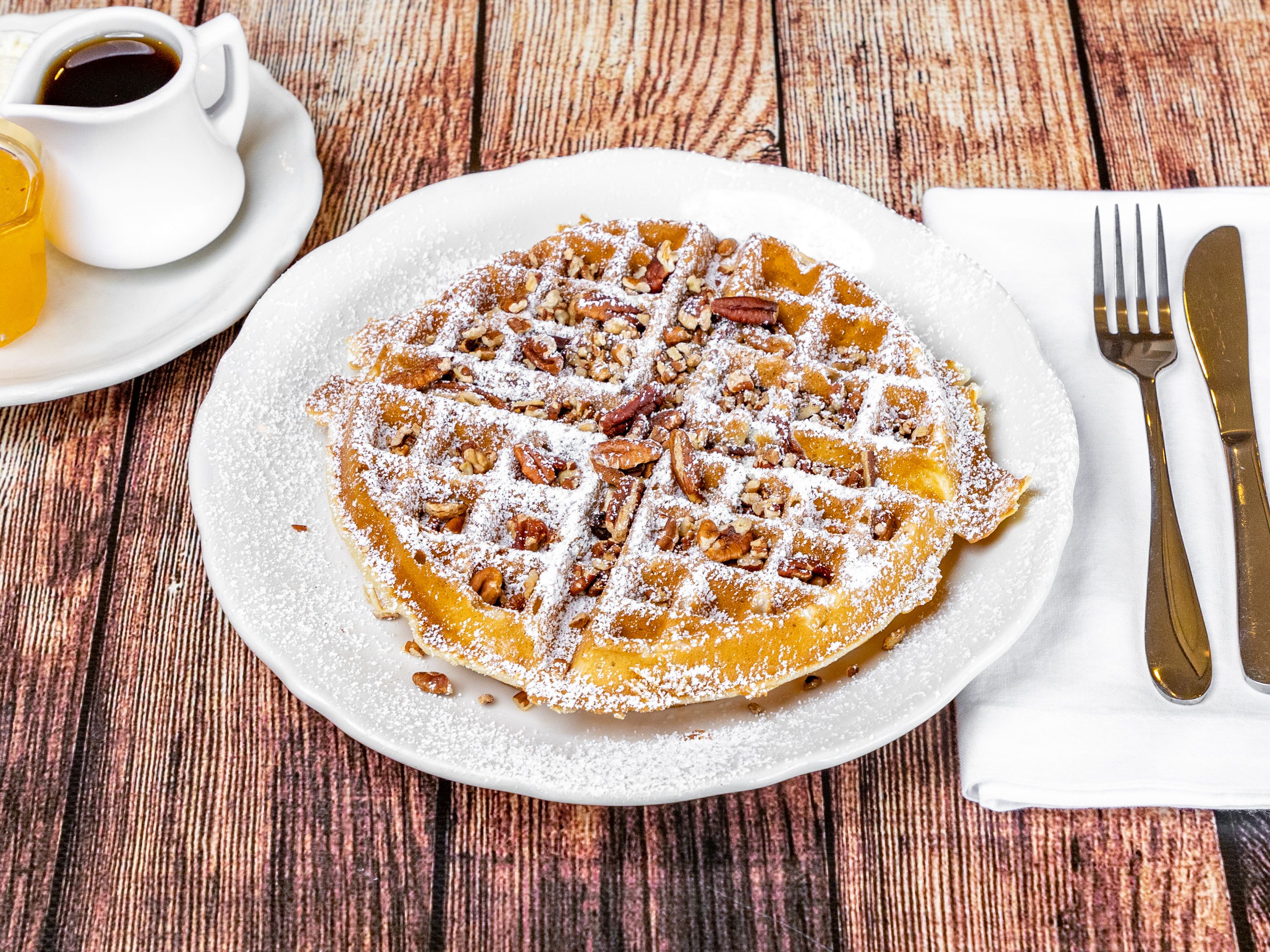 Order Pecan Waffle food online from The Original Pancake House store, Norco on bringmethat.com