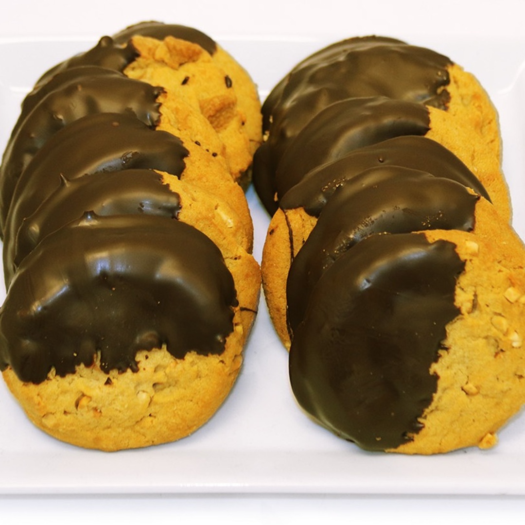 Order Fresh Baked Chocolate Dipped Peanut Butter Cookies, 12 Ct. food online from Save Mart Supermarket store, Carmichael on bringmethat.com
