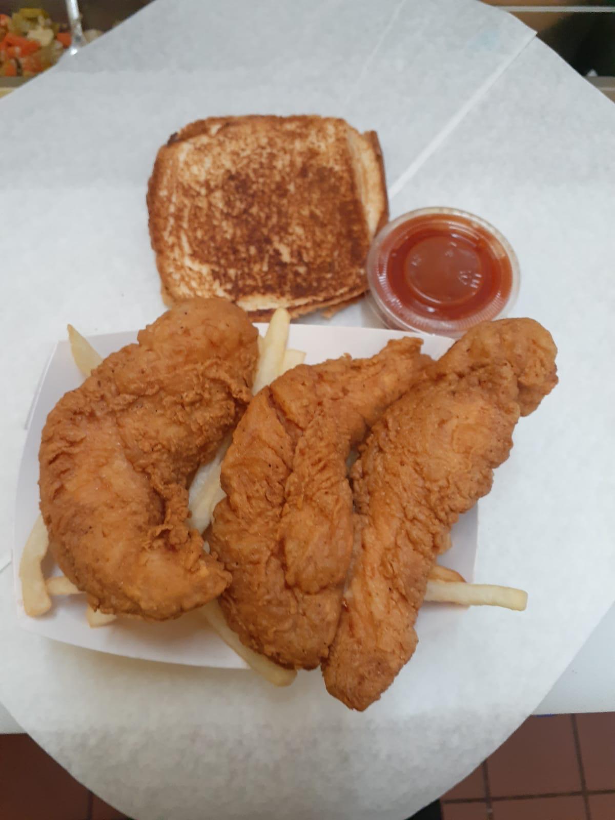Order 6 piece buffalo tenders+fries +bread food online from New Star Gyros store, Chicago on bringmethat.com