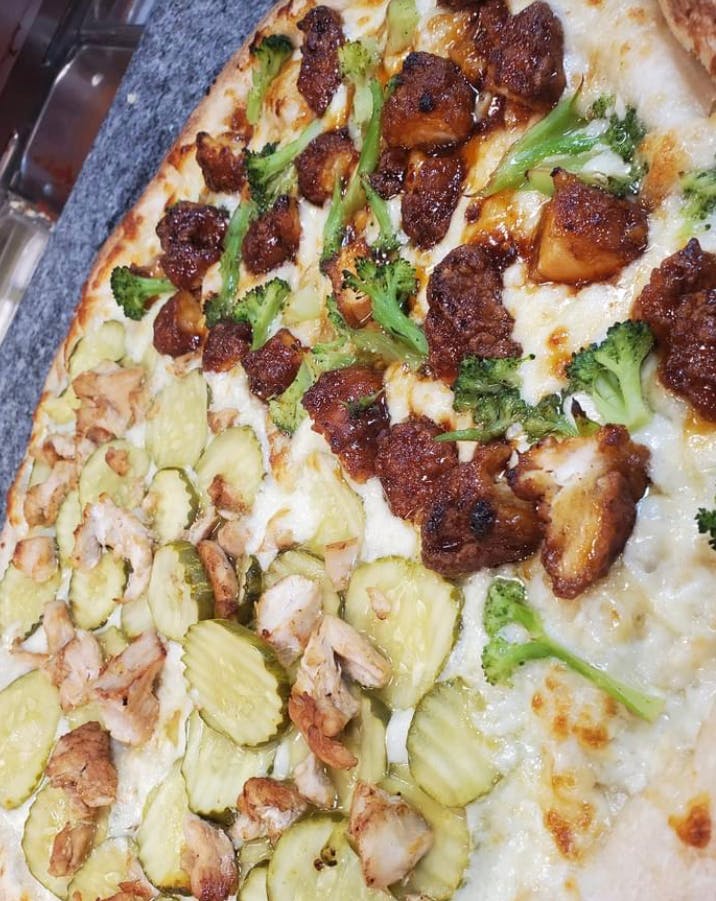 Order Half & Half Pizza - Small 12" food online from Buffalo House store, Philadelphia on bringmethat.com