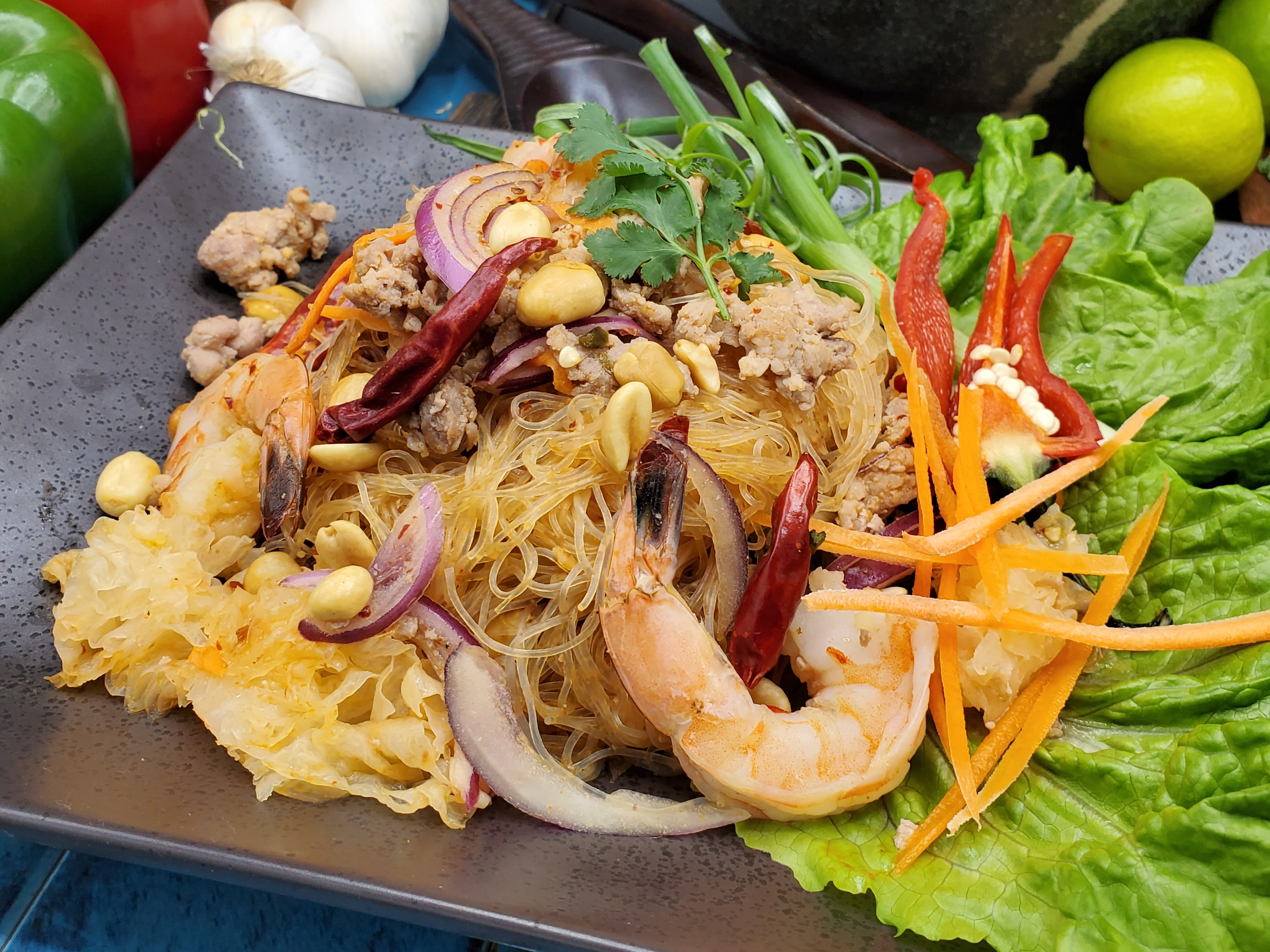 Order Glass Noodle Salad (Yum Woon Sen) food online from What Zaap? Thai Food store, Las Vegas on bringmethat.com