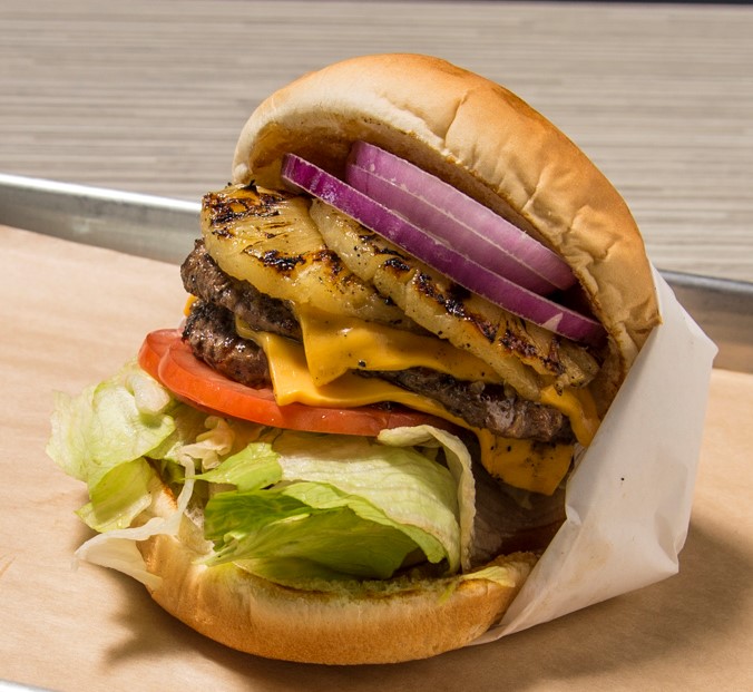 Order #6. Teriyaki Pineapple Burger food online from OC Burgers store, Fort Worth on bringmethat.com