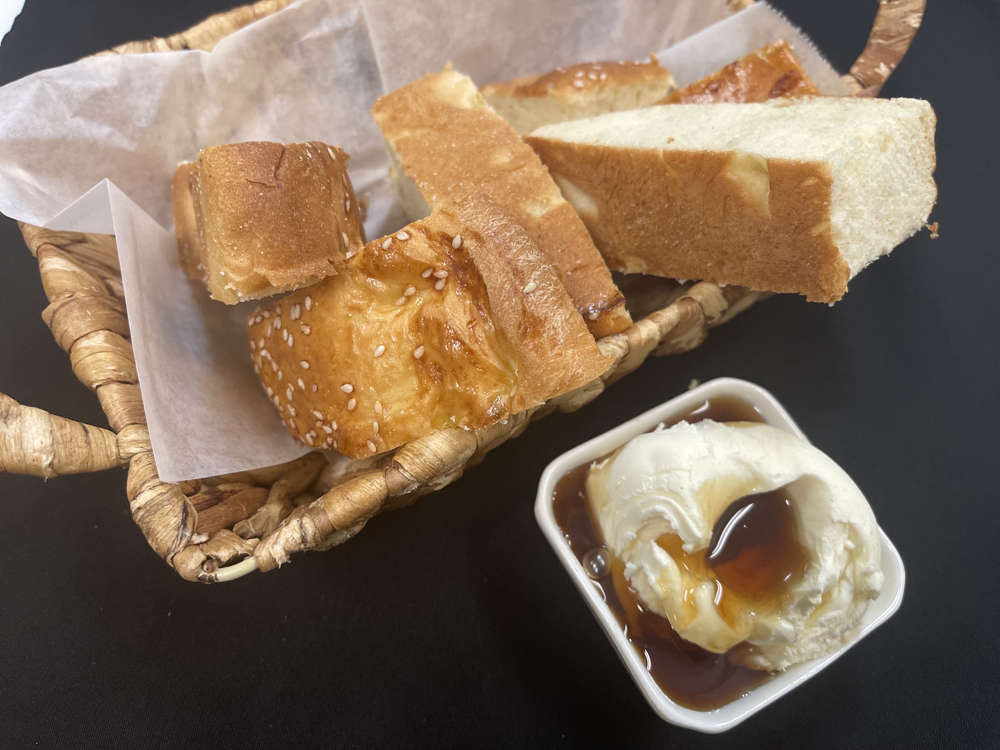 Order BREAD WITH CLOTTED CREAM (HAIMAC) & HONEY food online from The Boco Restaurant store, Boulder on bringmethat.com