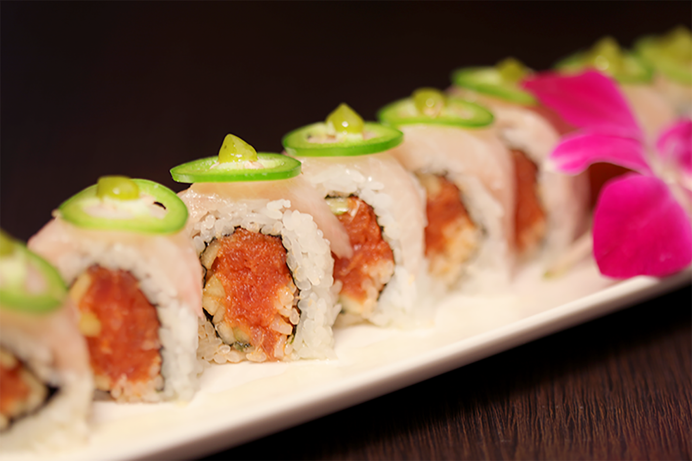 Order Angrytail Roll food online from Ise Sushi Japanese Restaurant store, Placentia on bringmethat.com