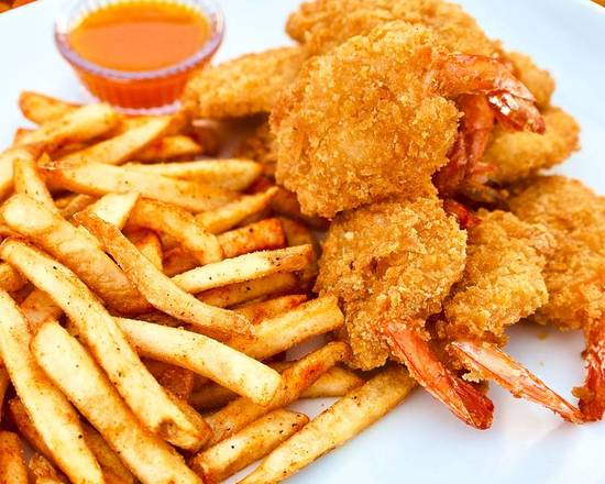 Order Shrimp and Fries food online from Wings & Burgers To Go store, Denver on bringmethat.com