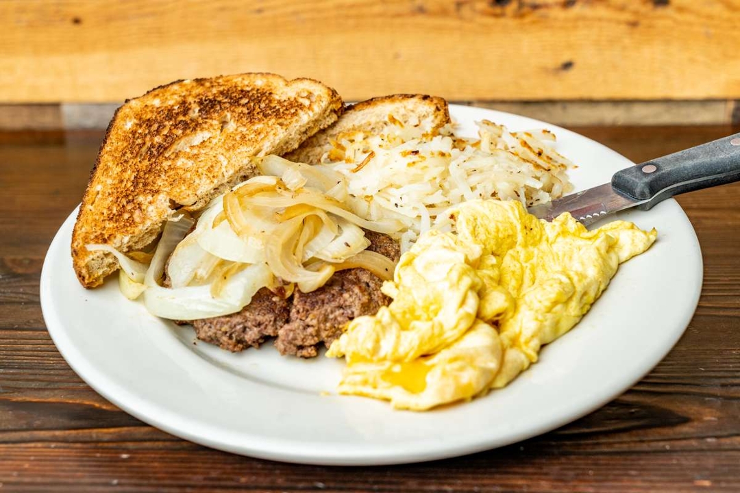 Order Chopped Steak And Eggs food online from Urburger store, Edgewater on bringmethat.com