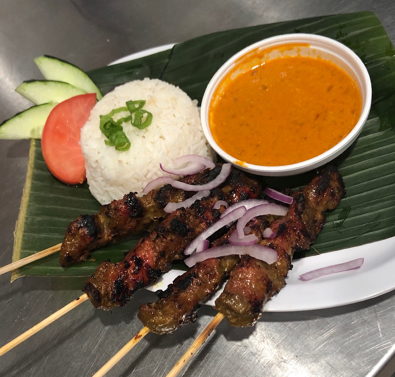 Order Satay Beef food online from Singapore's Banana Leaf store, Los Angeles on bringmethat.com