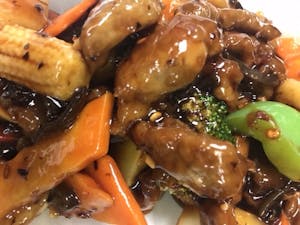 Order D晚Pork with Garlic Sauce 鱼香肉D23 food online from Moon Wok store, Lenexa on bringmethat.com