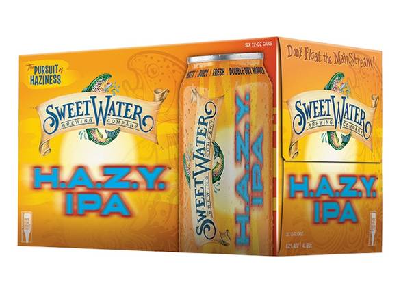 Order Sweet Water H.A.Z.Y. IPA  - 6x 12oz Cans food online from Royals Liquor store, St. Peters on bringmethat.com
