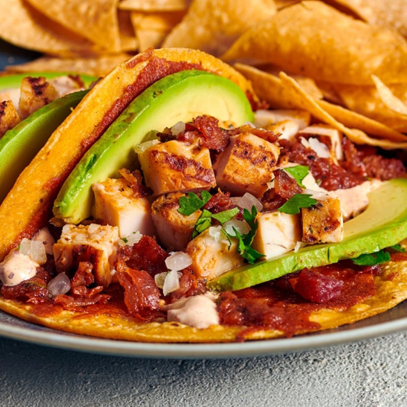 Order Grilled Gourmet™ Chicken Taco (a la carte) food online from Rubio's Fresh Mexican Grill store, Adelanto on bringmethat.com