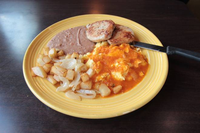 Order Pork Chop Plate food online from Las Palapas store, San Antonio on bringmethat.com