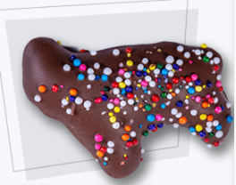 Order Milk Chocolate Animal Crackers with Sprinkles food online from Jon L. Stopay Candies store, Wilkes-Barre on bringmethat.com