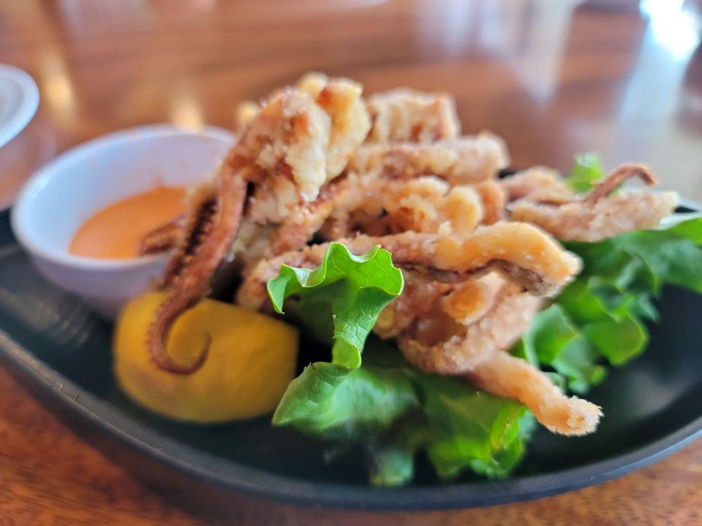 Order Deep Fried Squid Leg food online from Ten Gu Ramen store, Bakersfield on bringmethat.com