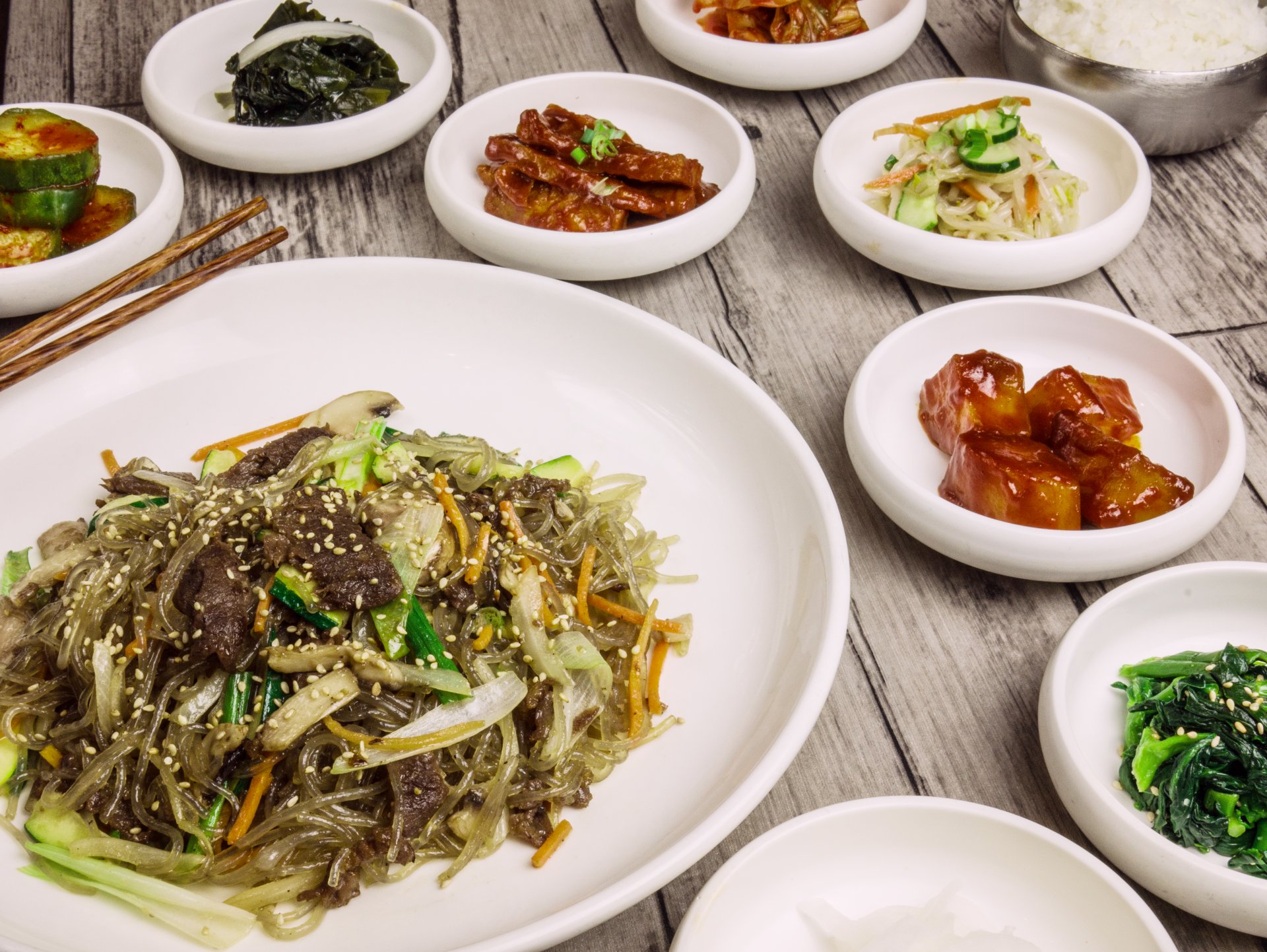 Order Jahp-Chae food online from Korea Garden Restaurant store, Houston on bringmethat.com